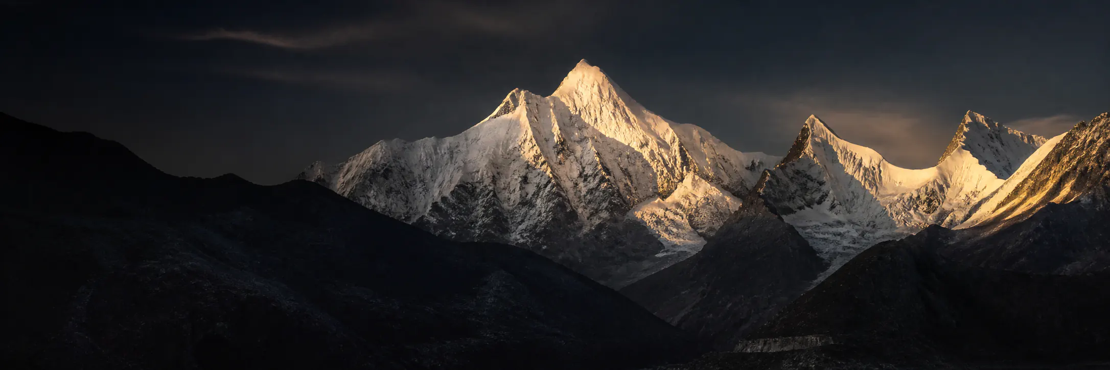 Himalayan peaks at first light